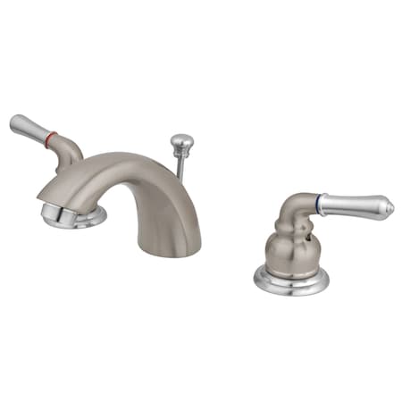 Mini-Widespread Bathroom Faucet, Brushed Nickel/Chrome